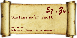 Szalisznyó Zsolt névjegykártya