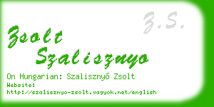 zsolt szalisznyo business card